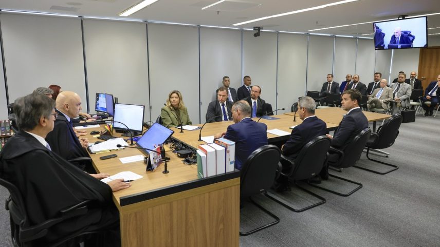 Braga Netto e Cid em acareação no STF (Foto: Rosinei Coutinho/STF)