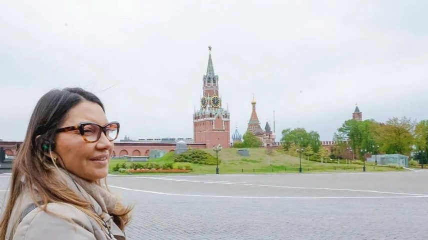 A primeira-dama, Janja, desembarcou na Rússia e visitou o Kremlin (Foto: Reprodução/Redes sociais)