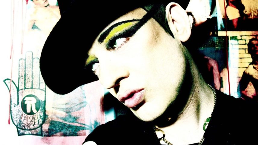 O cantor Boy George: protesto contra a guerra (Foto: Divugação)