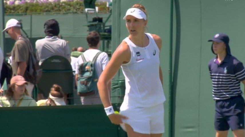 Bia Haddad venceu na estreia em Wimbledon (Foto: Reprodução/ESPN)