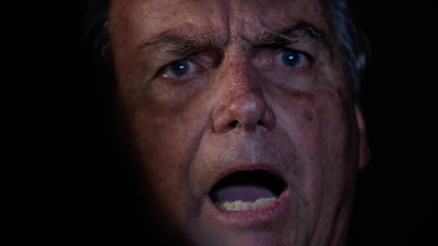 O ex-presidente Jair Bolsonaro na Feira Internacional da Cadeia Produtiva da Carne, em Presidente Prudente (SP) (Foto: Marcelo Toledo - 17.jun.25/Folhapress)