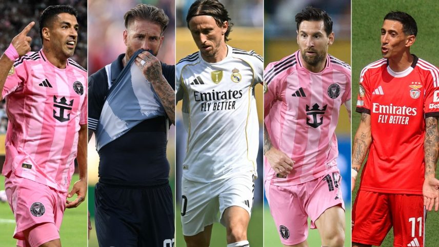 Suárez, Sergio Ramos, Modric, Messi e Di María: estrelas veteranas da Copa do Mundo de Clubes (Foto: AFP)