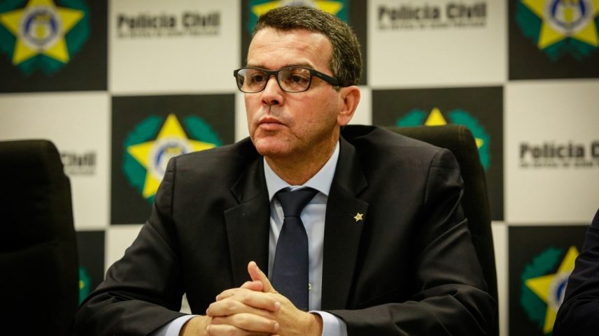 Delegado Rivaldo Barbosa, em entrevista coletiva em 2018 (Foto: Brenno Carvalho/Agência O Globo/05-07-2018)