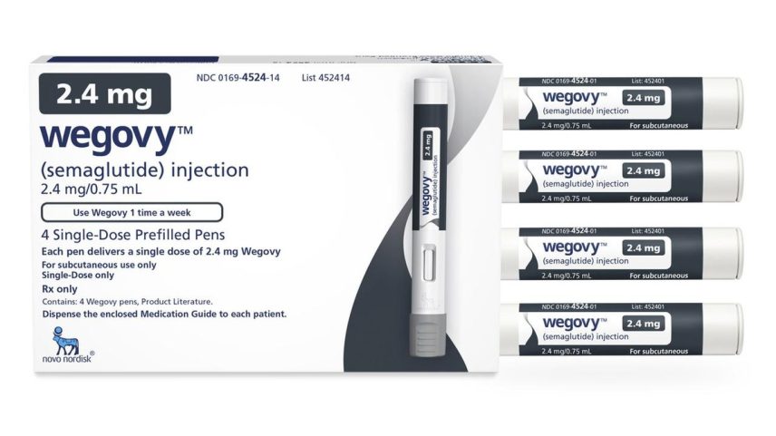 Wegovy, remédio para perda de peso. (Foto: Novo Nordisk)