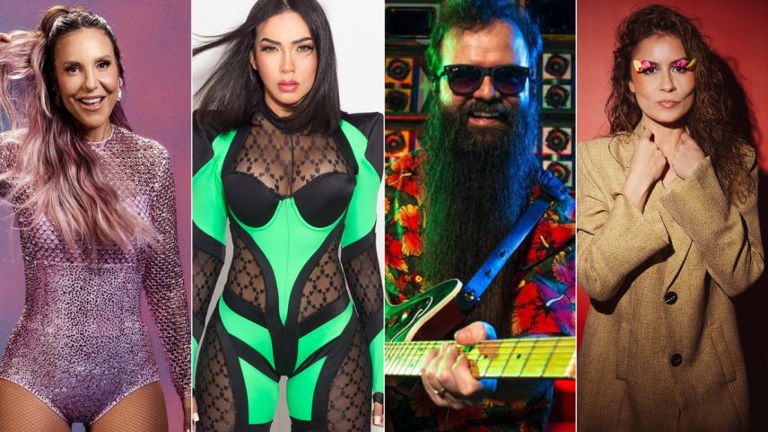 Ivete Sangalo, Viviane Batidão, Félix Robatto, do Lambateria Baile Show, e Lia Sophia — Foto: Divulgação