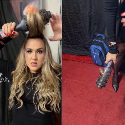 Escova modeladora pega fogo e causa incêndio no cabelo de artista antes de show