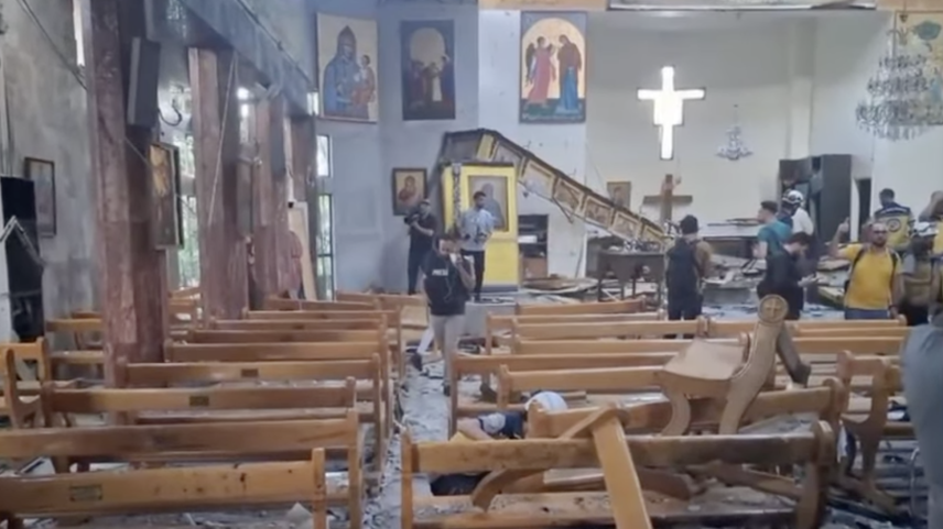 Ataque terrorista deixou pelo menos 20 mortos em igreja na Síria. (Foto: Captura de tela/YouTube/Telly Guru)