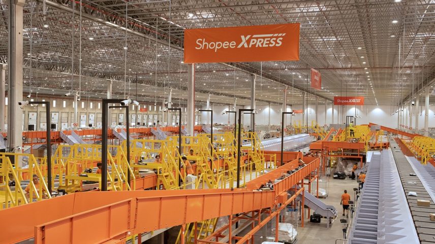 Centro de Distribuição da Shopee no Brasil (Foto: Divulgação/Shopee)