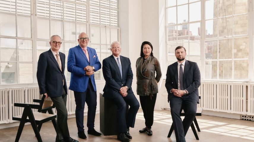 Brett Gorvy, Philip Hoffman, Ed Dolman, Patti Wong, Alex Dolman (Foto: Emilio Madrid)