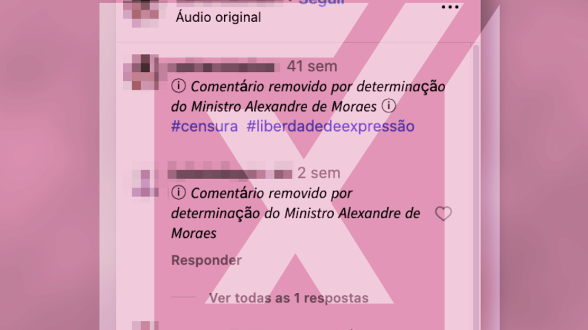 Moraes é ligado, sem prova, à suposta censura nas redes sociais (Foto: Projeto Comprova)
