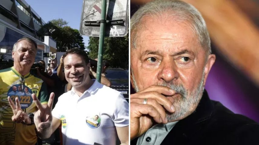 Ex-presidente Jair Bolsonaro ao lado de Alexandre Ramagem; o presidente Lula (Foto: Domingos Peixoto/Agência O Globo e Evaristo Sá/AFP)