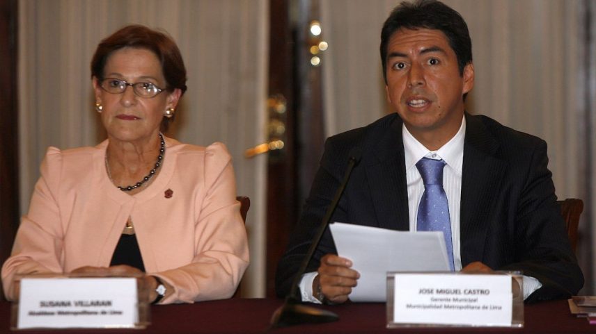 Susana Villarán e José Miguel Castro (Foto: RR SS)