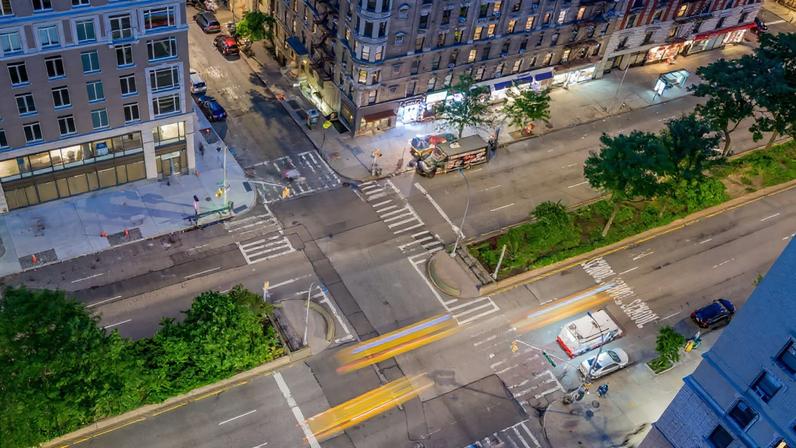 A Broadway Mall from above.