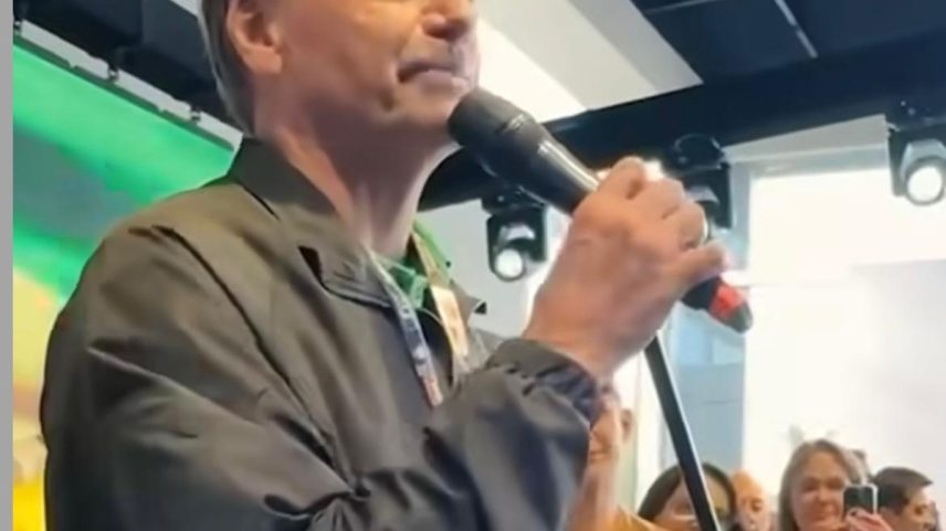 Ex-presidente Jair Bolsonaro discursa em evento do PL em Belo Horizonte (Foto: Reprodução/Redes sociais)