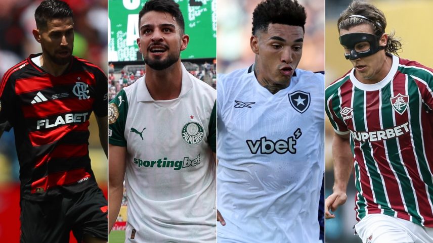 Times brasileiros no Mundial de Clubes — Foto: Gilvan de Souza/Flamengo, Vítor Silva/Botafogo, Cesar Greco/Palmeiras e Lucas Merçon / Fluminense F.C.