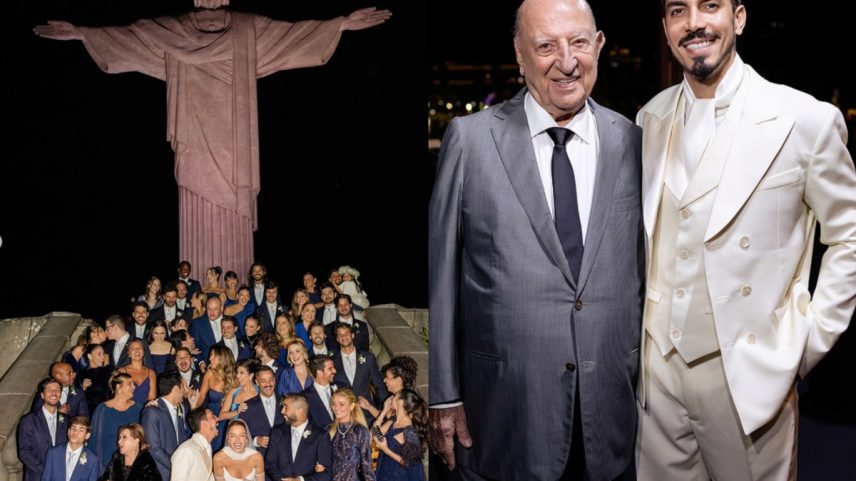 Filho do bicheiro Anísio, Gabriel David abre álbum de casamento com Giovanna Lancellotti aos pés do Cristo (Foto: Reprodução/Instagram)
