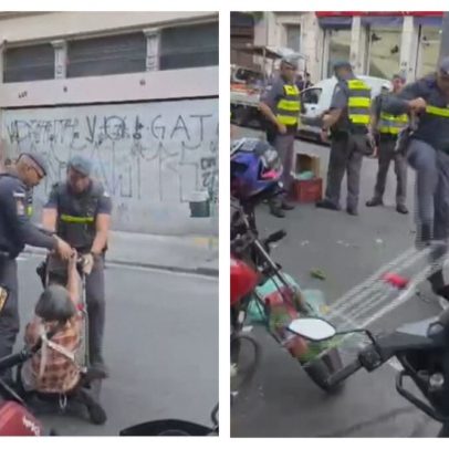 PM é flagrada em abordagem violenta contra idosa chinesa no Centro de SP
