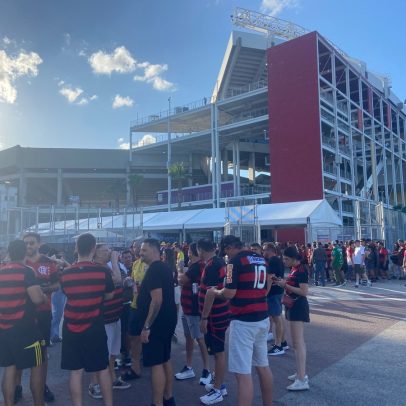 Torcida do Flamengo enfrenta desafios em Orlando com sol e falta de água