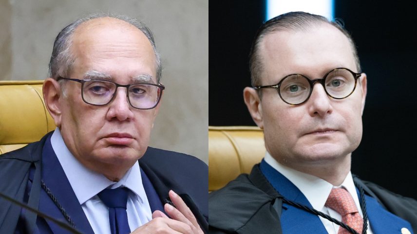 Ministros Gilmar Mendes e Cristiano Zanin, durante sessões plenárias do Supremo Tribunal Federal (Foto: Gustavo Moreno e Andressa Anholete/STF)