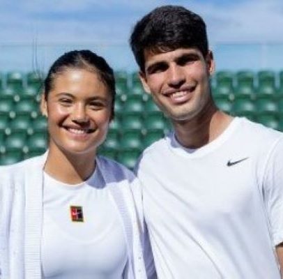 Raducanu e Alcaraz realizam treino conjunto no All England Club em Wimbledon