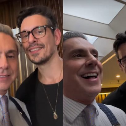 Alexandre Nero e João Vicente divertem com piadas nos bastidores da produção