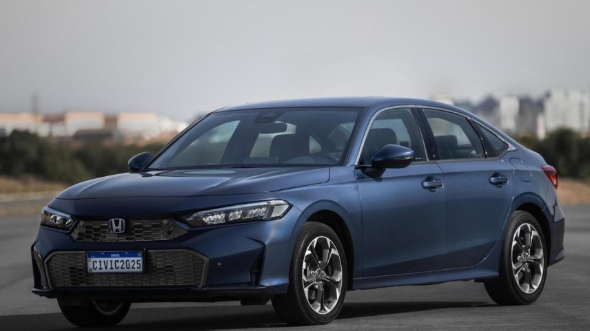 Novo Honda Civic 2025 tem dianteira redesenhada e mais recursos de conectividade (Foto: Honda/Divulgação)
