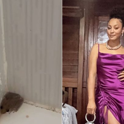 Sheron Menezzes se surpreende ao encontrar perereca durante banho em Parintins