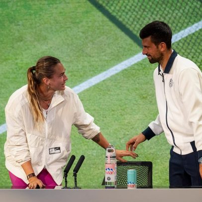 Sabalenka destaca intensidade em treino com Djokovic e Sinner