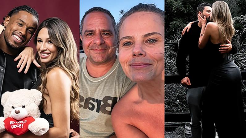 Paulo André, Maria Cândida e Erika Schneider revelaram estar vivendo um romance