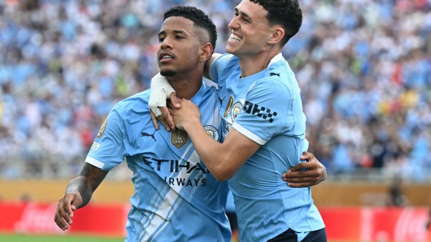 Manchester City, de Savinho e Foden, ajudou a Premier League a ter maior aproveitamento na primeira fase do Mundial (Foto: Chandan KHANNA / AFP)