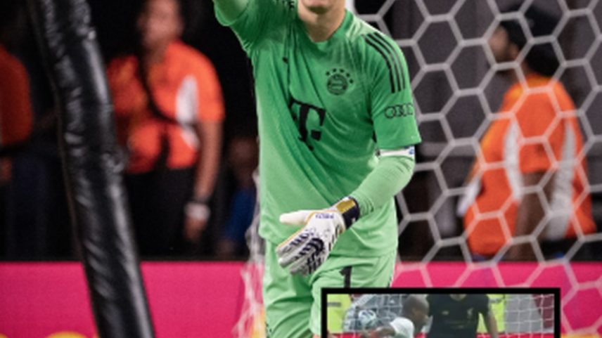 Todo mundo vira o Neuer contra o Flamengo (Foto: Reprodução da internet)