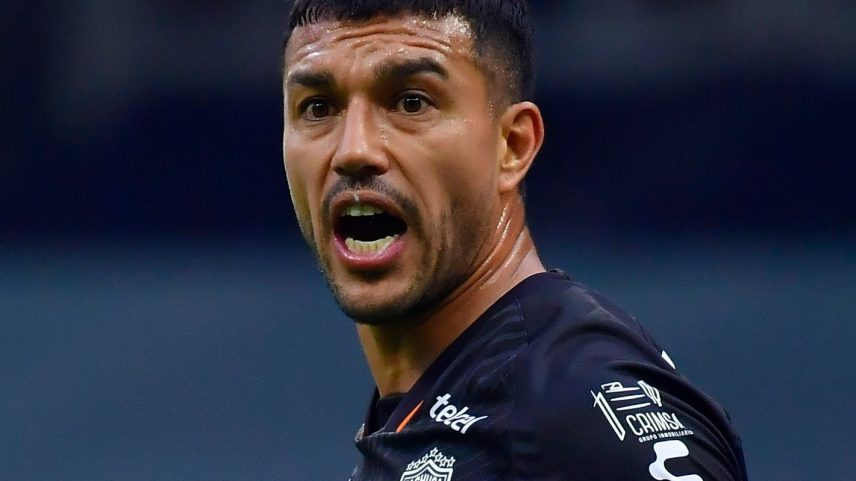 Gustavo Cabral durante jogo entre Pachuca e América no Campeonato Mexicano (Foto: Jam Media/Getty Images)