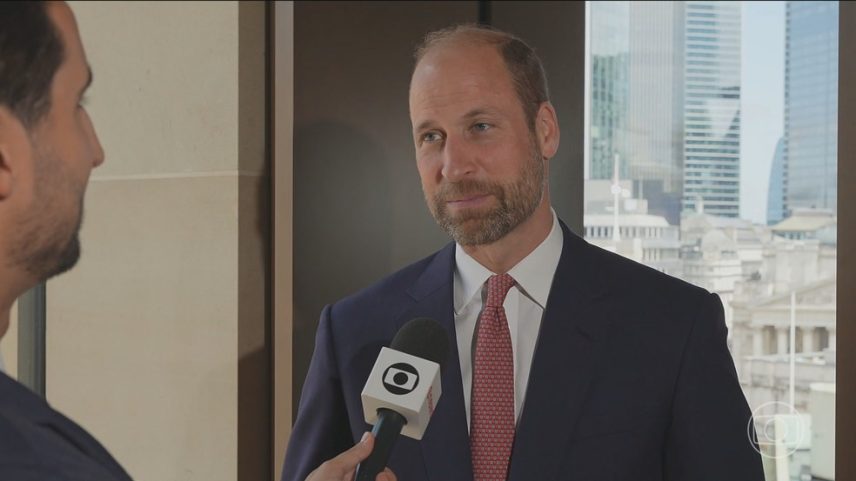 Príncipe William explica por que o Brasil vai sediar um dos mais importantes prêmios de sustentabilidade do mundo (Foto: Jornal Nacional/ Reprodução)