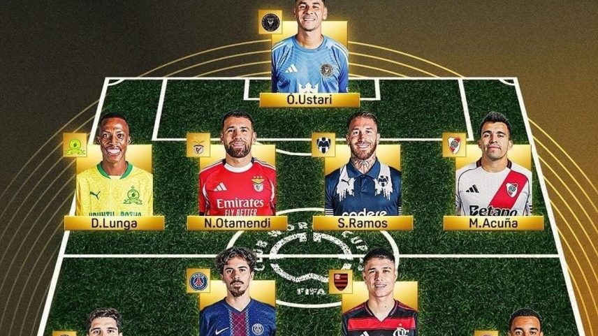 Seleção do time da semana, publicado pela DAZN, gerou dúvida em torcedores (Foto: Reprodução/Redes sociais)