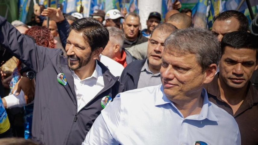 Ricardo Nunes e Tarcísio de Freitas: unidos (Foto: Divulgação)