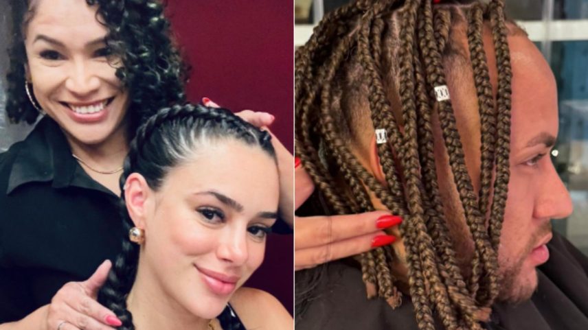 Bruna Biancardi e Neymar procuraram a trancista Dani Castela para mudar o visual (Foto: Reprodução da internet)