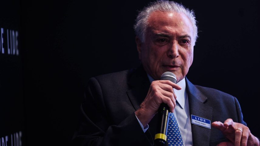 Ex-presidente Michel Temer durante seminário Lide sobre justiça em julho de 2024 (Foto: Zanone Fraissat/Folhapress)