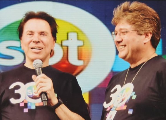 Silvio Santos e o sobrinho Leon Abravanel (Foto: Reprodução)