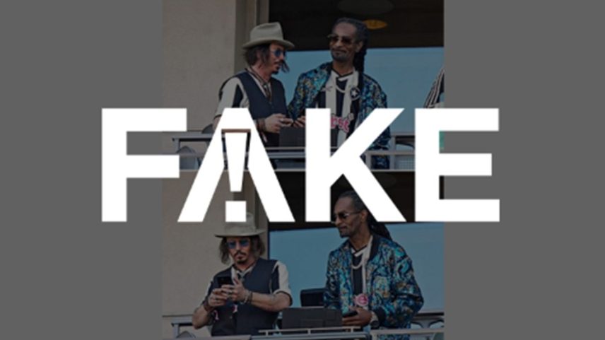É #FAKE que Snoop Dogg e Johnny Depp vestiram camisa do Botafogo (Foto: Reprodução)