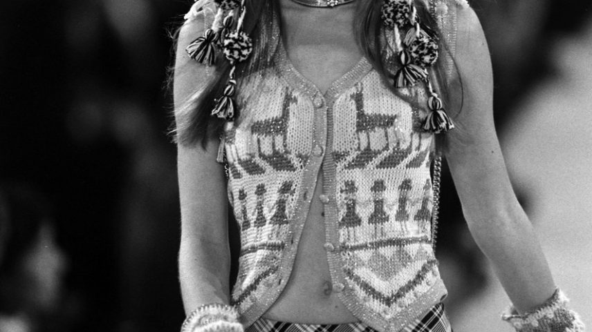 Kate Moss para Anna Sui, em 1994 (Foto: Getty Images)