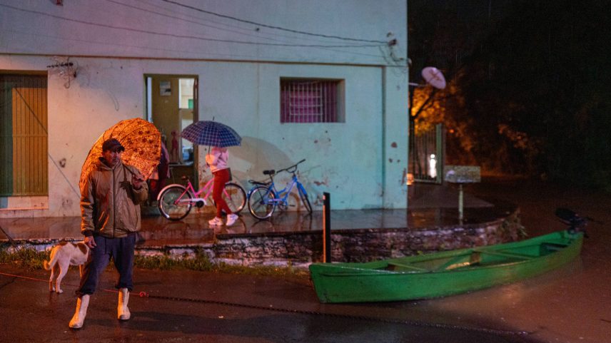 Nível do rio Caí teve alta em razão das chuvas; Defesa Civil descarta novas inundações (Foto: Mauricio Tonetto - 18.jun.2025/Secom)