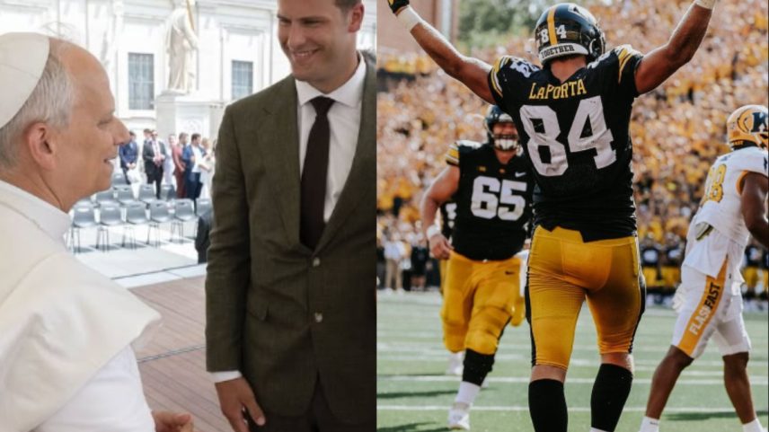 Papa recebe jogador da NFL de time rival e encontro repercute entre torcedores: 'está rezando para você parar de destruir os Bears' (Foto: Reprodução/Instagram)