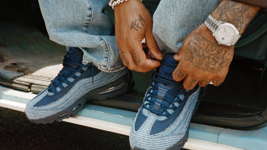 Colaboração entre Levi’s e Nike: recria tênis ícone. (Foto: Divulgação)