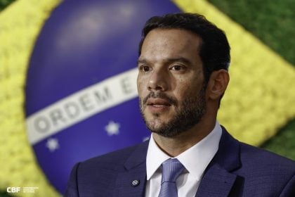 Samir Xaud comandará a CBF até 2029. (Foto: @rafaelribeirorio/Divulgação CBF)