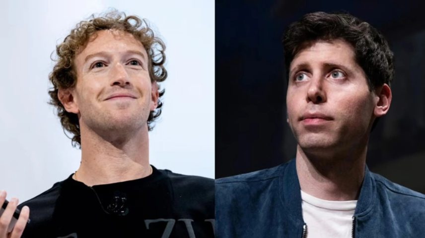 Mark Zuckerberg e Sam Altman: CEOs de Meta e OpenAI, respectivamente (Foto: Getty Images)