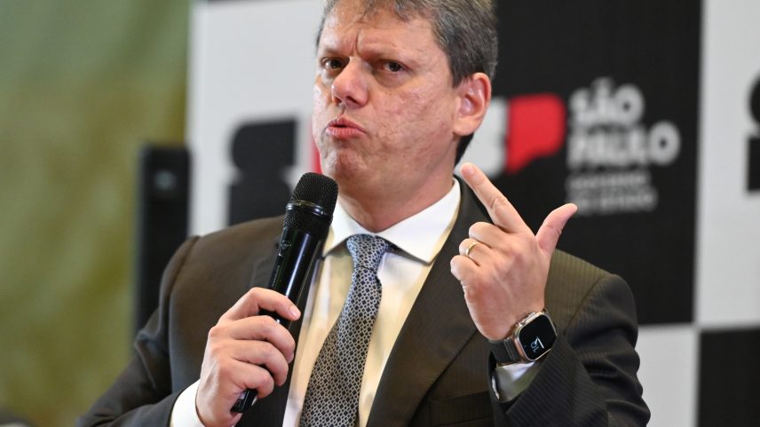 Governador de São Paulo, Tarcísio de Freitas, em evento (Foto: André Ribeiro/Thenews2/Estadão Conteúdo)