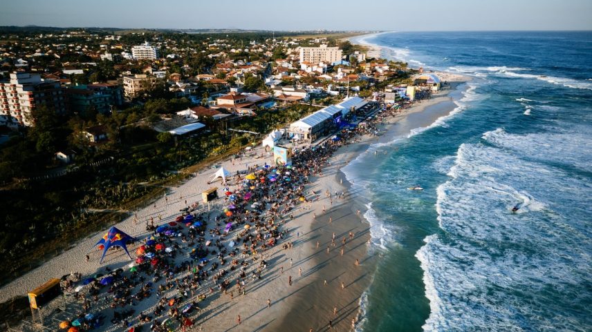 Saquarema tem maior estrutura do circuito (Foto: Thiago Diz/World Surf League)