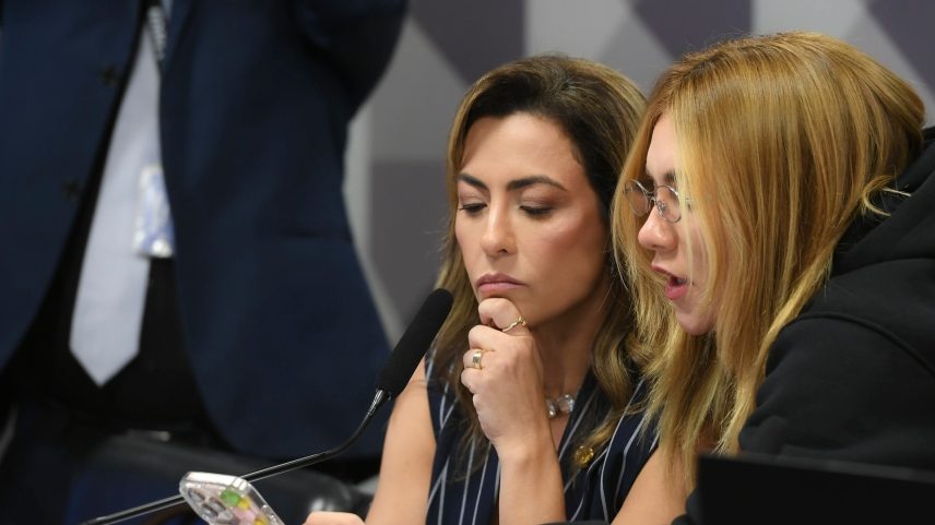 Bets foram alvo de CPI; na imagem, Soraya Thronicke, relatora, e Virginia Fonseca, que foi ouvida (Foto: Edilson Rodrigues/Agência Senado)