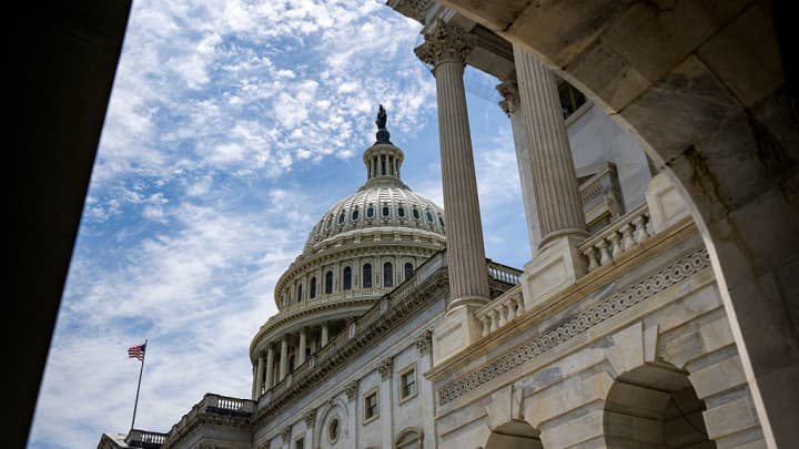 Uma vista do Capitólio dos EUA em Washington, DC, em 30 de junho de 2025. (Foto: Jim Watson | Afp | Getty Images)