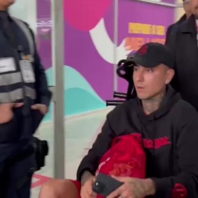 Fla chega ao Rio com Pulgar em cadeira de rodas após viagem desafiadora